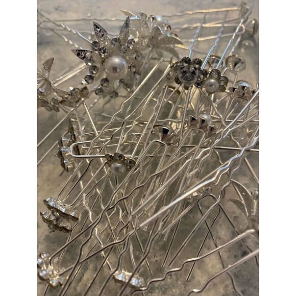 Simple Metal Hair Decorative Pins/ - Picture 2 of 4